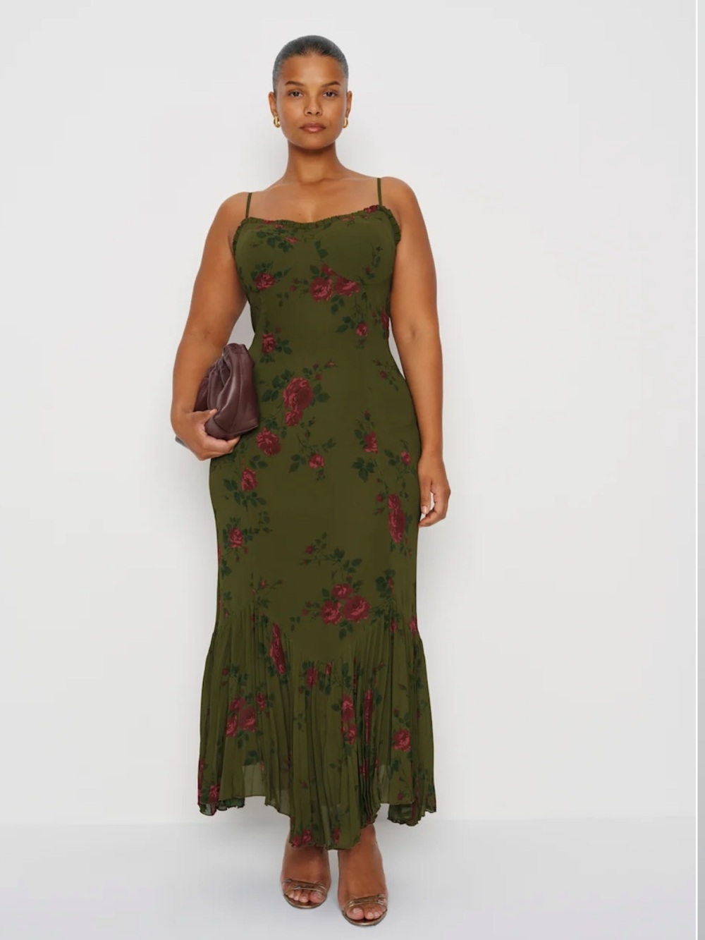 Reformation Aiko Dress Es Green - Size 22